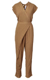 Amadi Reagan Faux Wrap Camel Jumpsuit