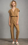 Amadi Reagan Faux Wrap Camel Jumpsuit