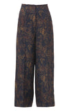 Lewis Charcoal Paisley Floral Wide-Leg Pants