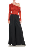 Zaha Off-Shoulder Long Sleeve Top
