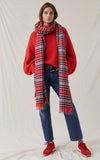 CLOSED Red Plaid Wool Scarf