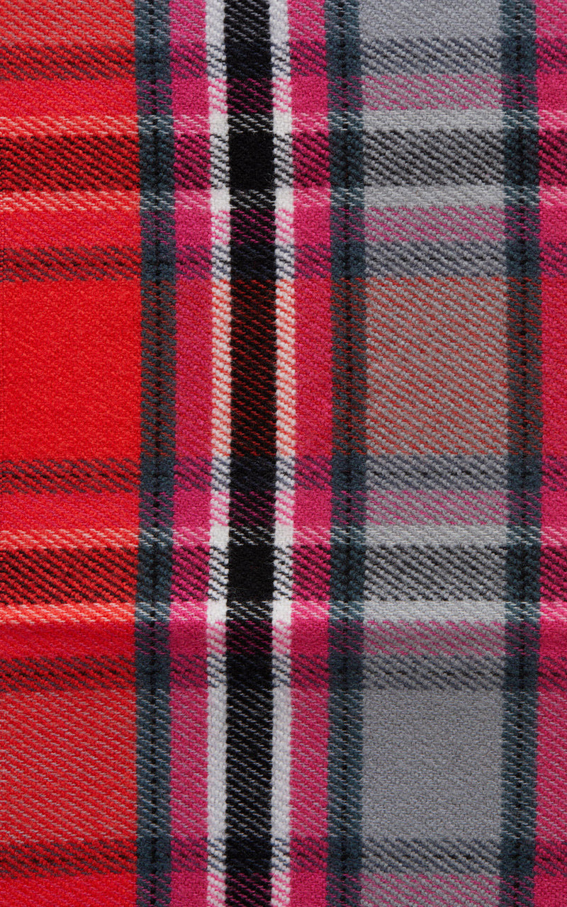 CLOSED Red Plaid Wool Scarf