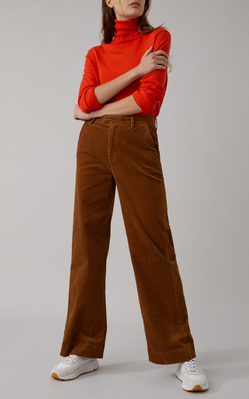 CLOSED Lyn Tobacco Brown Wide-Leg Corduroy Trouser Pants – The Renowned Shop