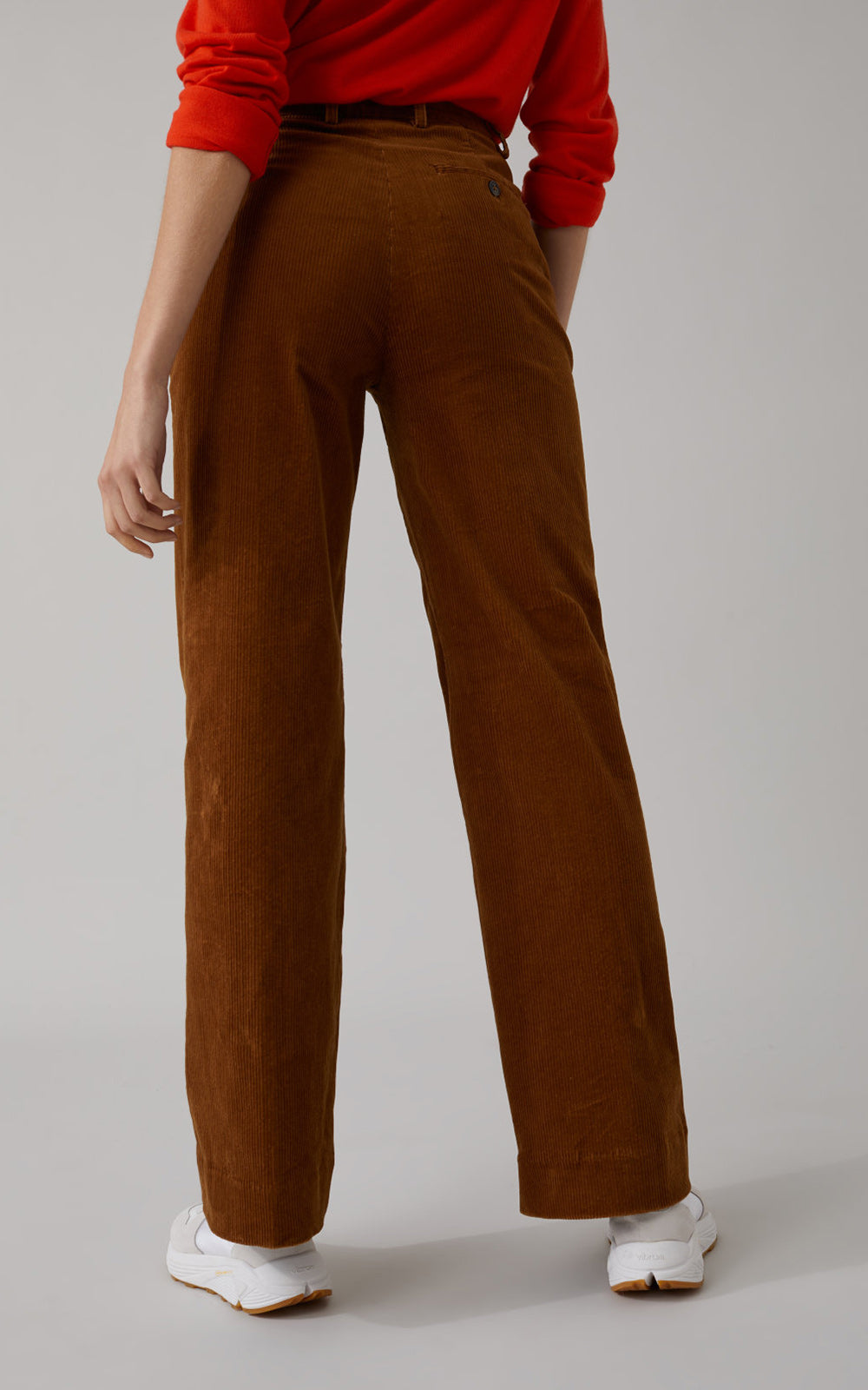 CLOSED Lyn Tobacco Brown Wide-Leg Corduroy Trouser Pants