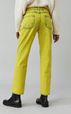 Jay Lemon Peel Yellow Overdyed Relaxed Fit Straight Leg Jeans