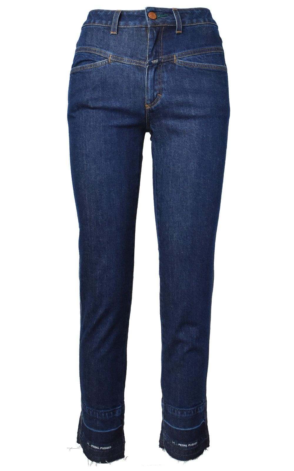 CLOSED High Waisted Dark Blue Denim Pedal Pusher Jeans