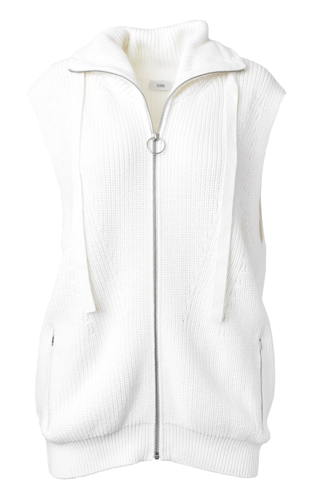 Sleeveless Zip Cardigan