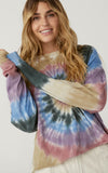 Daydreamer Autumn Tie Dye Long Sleeve Crop
