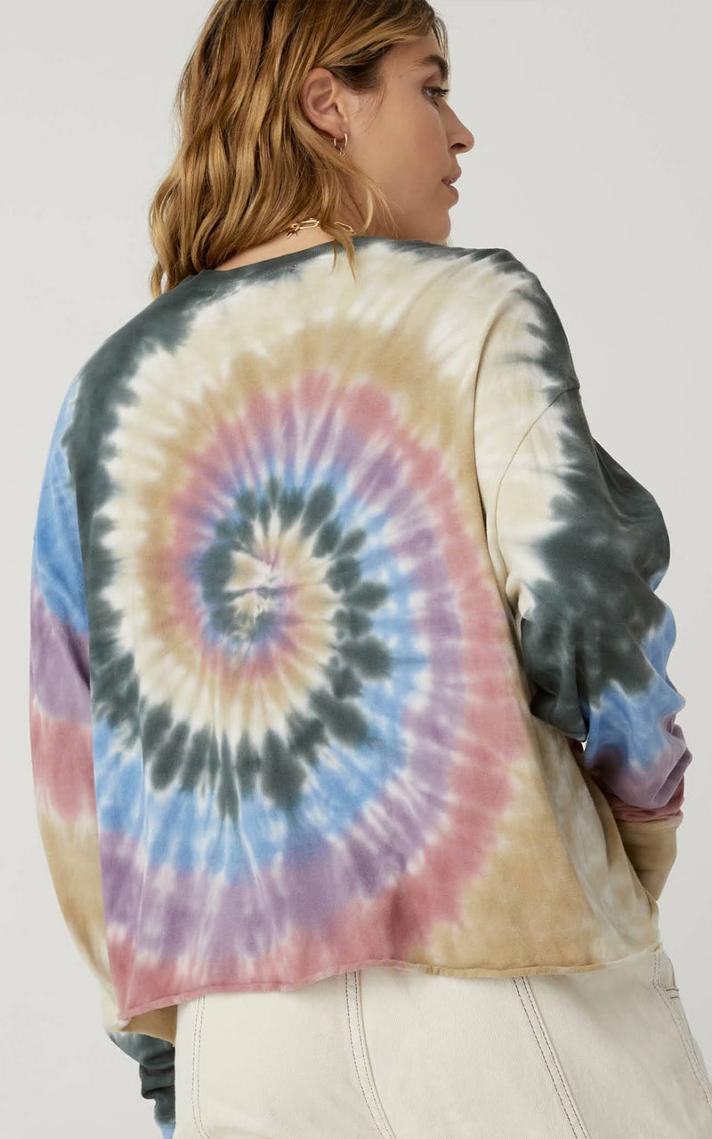 Daydreamer Autumn Tie Dye Long Sleeve Crop