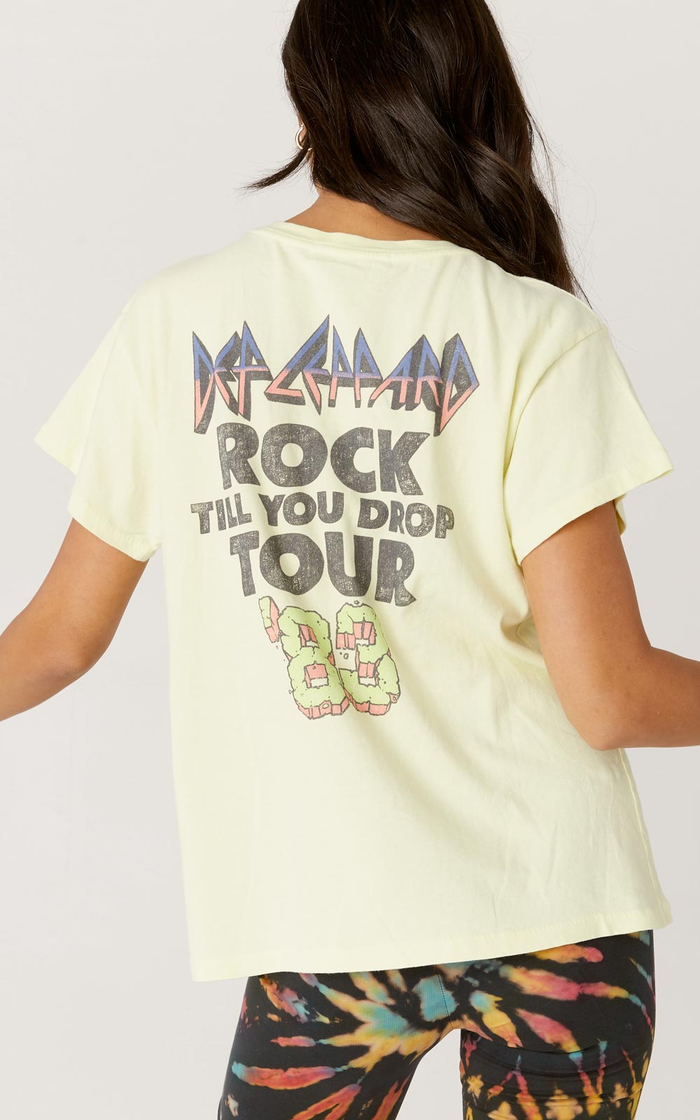 Daydreamer Def Leppard Rock Til You Drop Tour Tee Tender Yellow