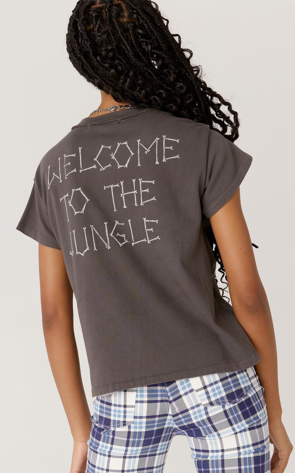 Daydreamer Guns N' Roses Welcome To The Jungle Reverse Girlfriend Tee | Washed Black