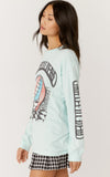 Daydreamer Grateful Dead Checkered Oversized Long Sleeve | Beach Glass