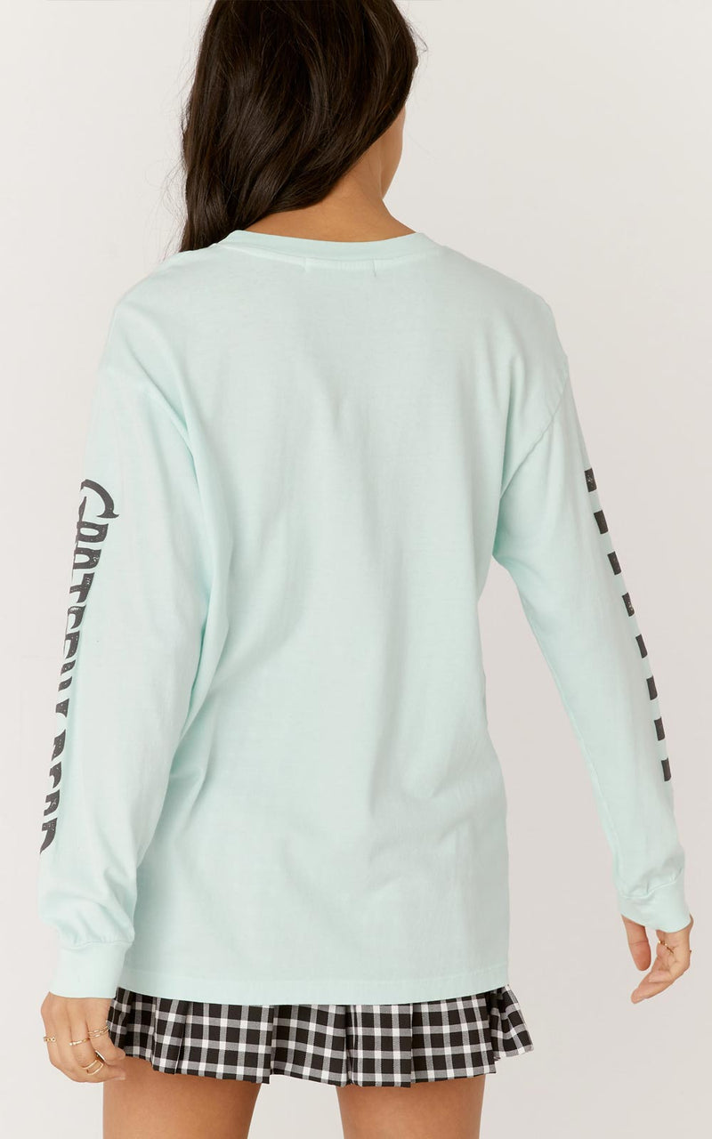 Daydreamer Grateful Dead Checkered Oversized Long Sleeve | Beach Glass