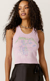 Daydreamer Metallica Justice For All Ribbed Tank Lilac Chiffon