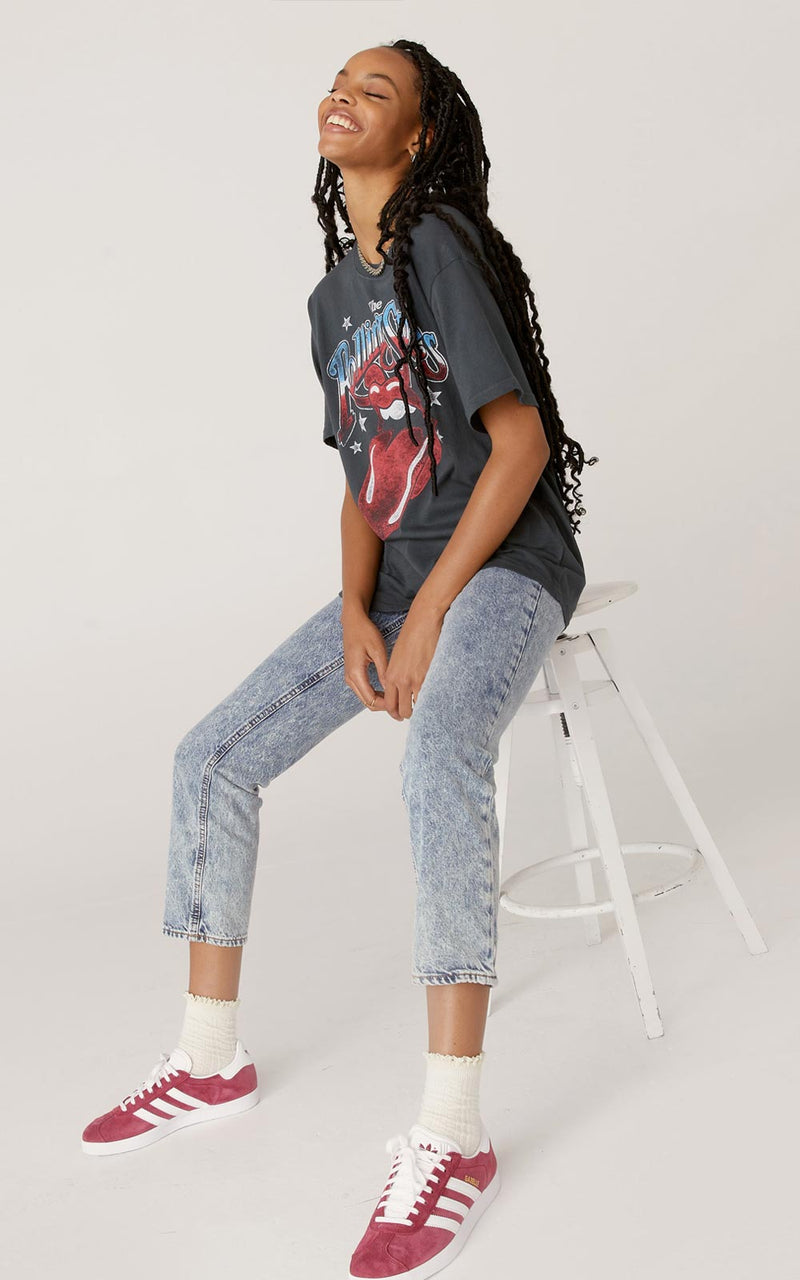 Daydreamer The Rolling Stones 1981 Boyfriend Tee Black