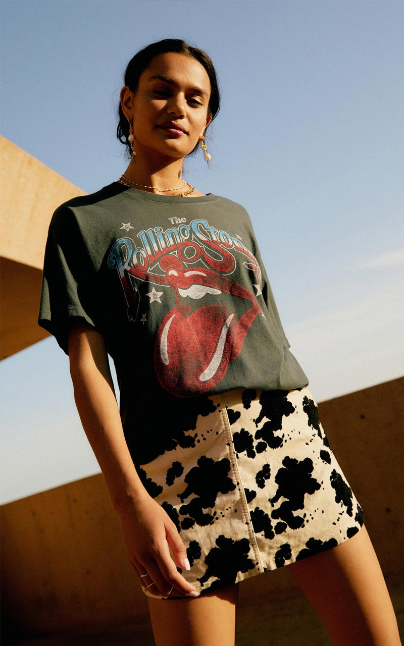 Daydreamer The Rolling Stones 1981 Boyfriend Tee Black