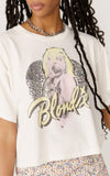 Daydreamer Blondie Animal Heart Boxy Crop Tee | Vintage White