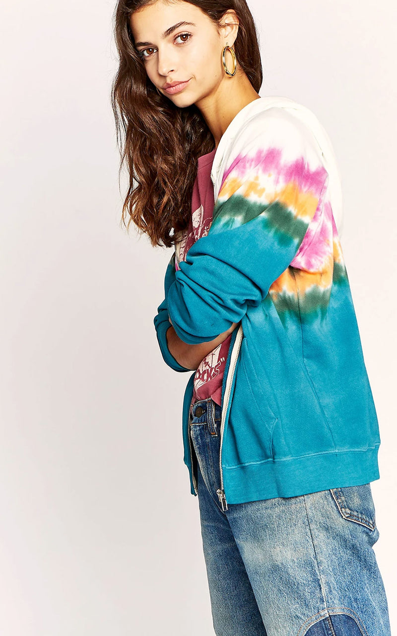 Tie-Dye Zip Up Hoodie