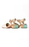 Ferri Acrylic & Wood Heel Natural Straw Raffia Sandal