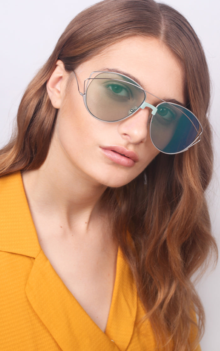 For Art's Sake Mint Green Dark Eyes Sunglasses