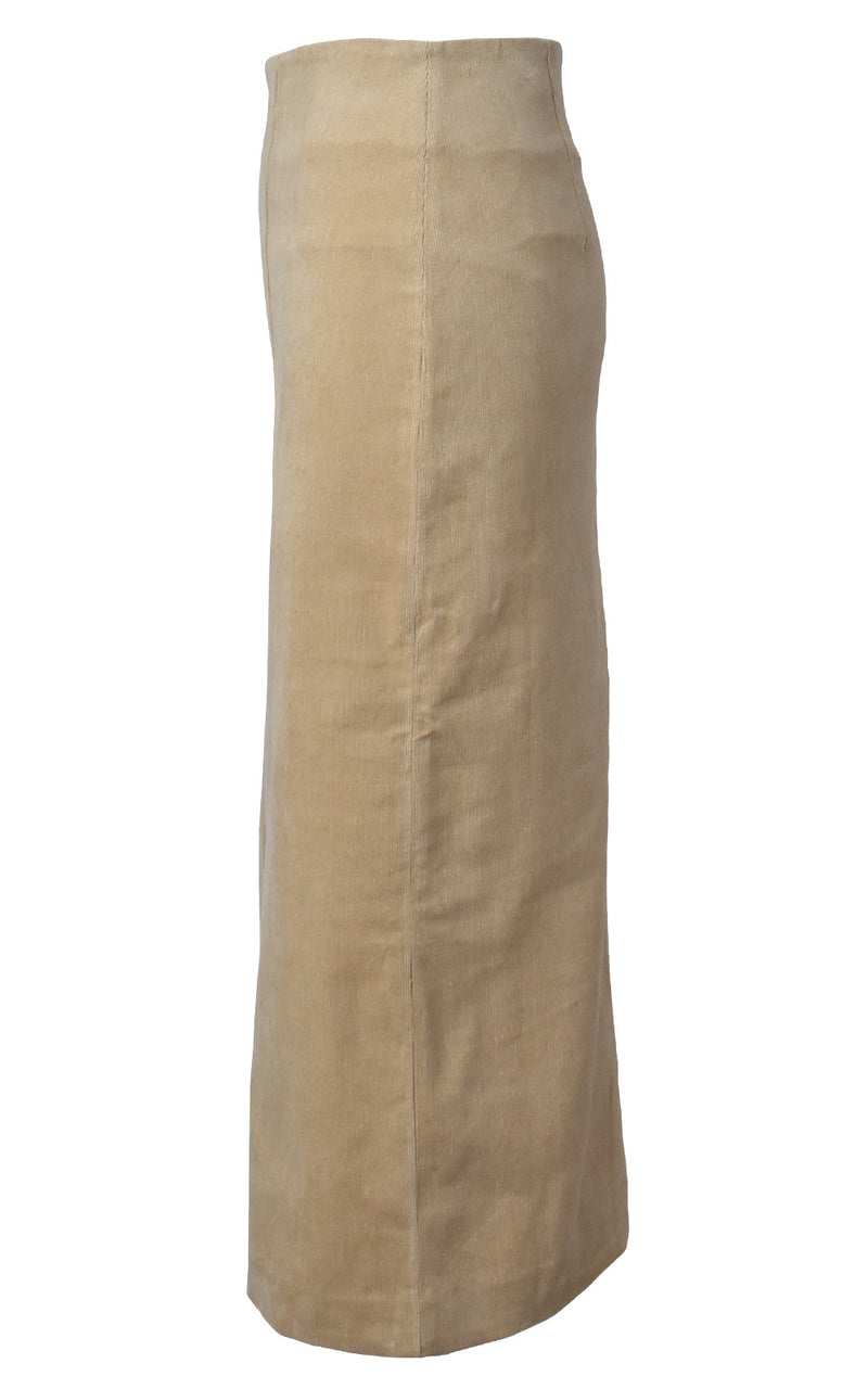 Hidden Forest Market Corduroy Pencil Skirt Khaki