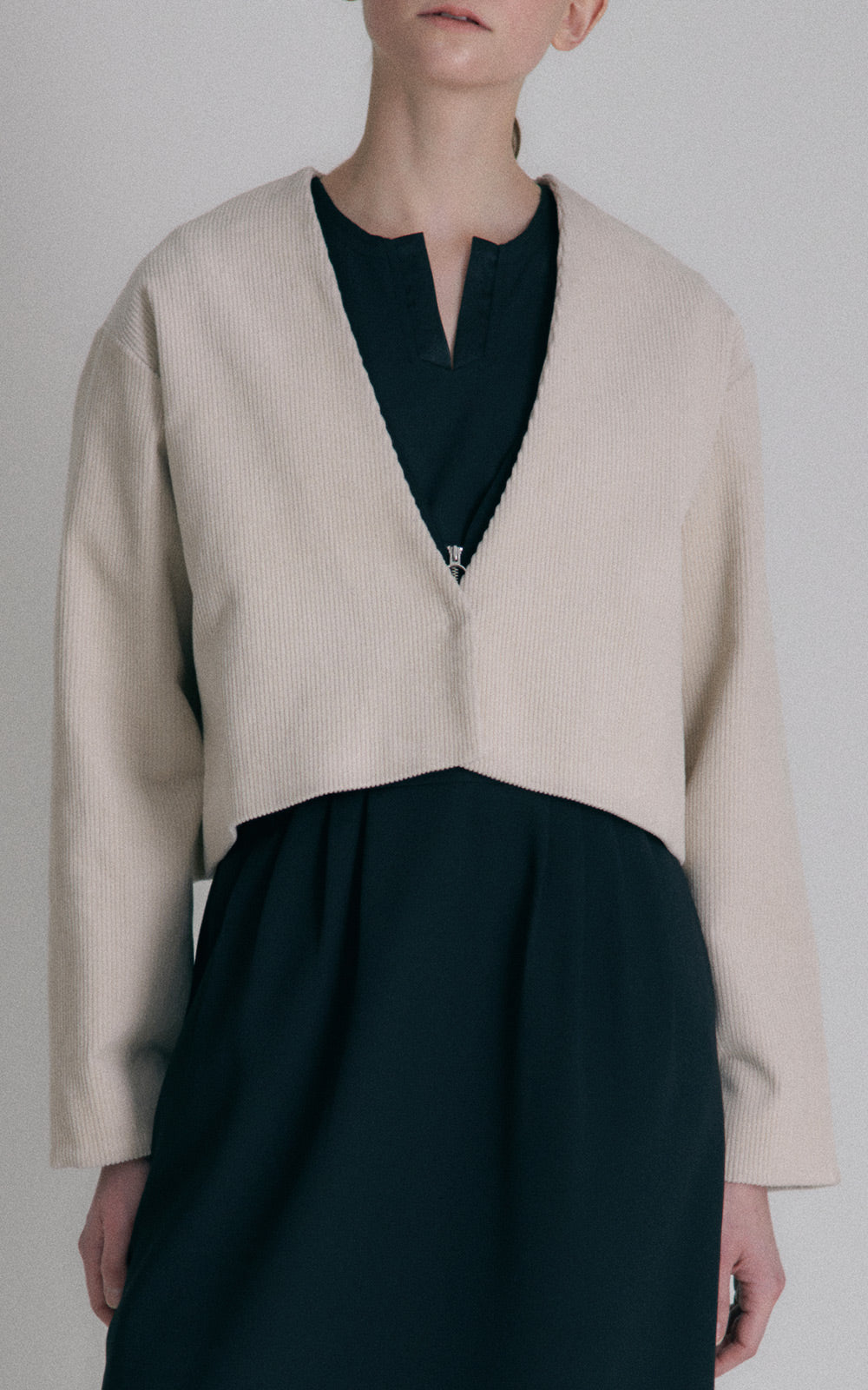 Hidden Forest Market Cropped Corduroy Jacket Sand