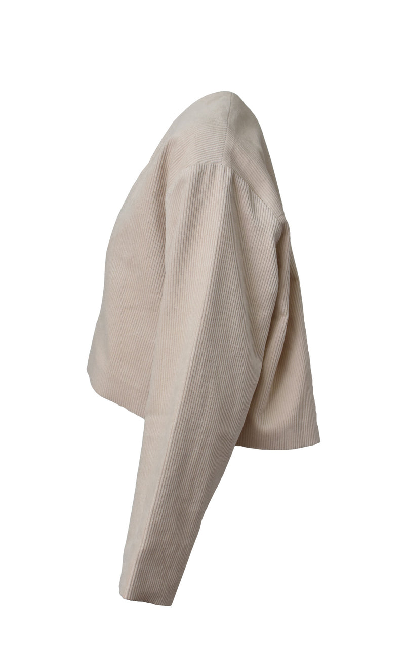 Hidden Forest Market Cropped Corduroy Jacket Sand