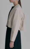 Hidden Forest Market Cropped Corduroy Jacket Sand