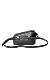 Black H-ology Leather Belt Bag with Removable Shoulder Strap Back