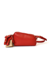 Lipstick Red H-ology Leather Belt Bag with Removable Shoulder Strap Front