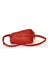 Lipstick Red H-ology Leather Belt Bag with Removable Shoulder Strap Back