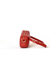 Red H-ology Leather Belt Bag with Removable Shoulder Strap Side