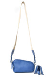 Royal Blue H-ology Leather Belt Bag with Removable Shoulder Strap