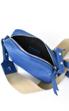 Royal Blue H-ology Leather Belt Bag with Removable Shoulder Strap Inside