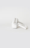 White H-ology Leather Belt Bag with Removable Shoulder Strap Side