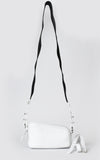 White H-ology Leather Belt Bag with Removable Shoulder Strap