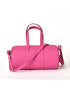H-ology Leather Mini Duffel Handbag Fuchsia