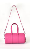 H-ology Leather Mini Duffel Handbag Fuchsia