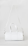 H-ology Leather Mini Duffel Handbag White