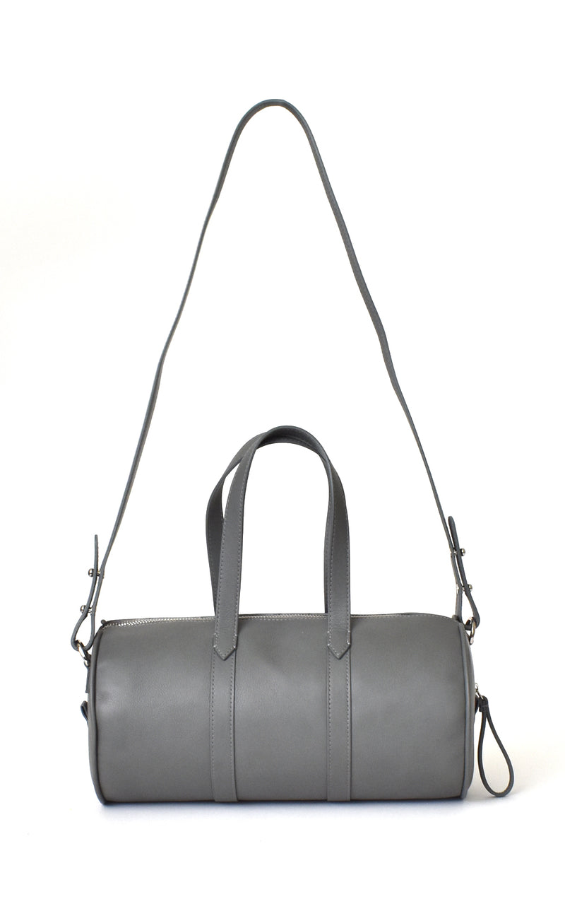 H-ology Leather Mini Duffel Handbag Stone