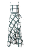 Tailored Crop Top & Wrap Midi Skirt Set