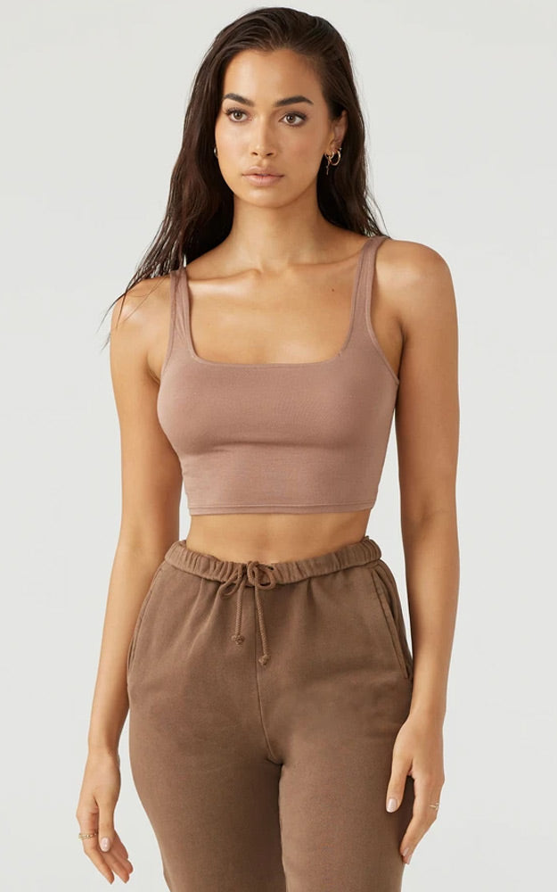 Square Neck Crop Tank