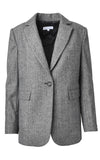 James Jeans Kennedy Herringbone Boyfriend Blazer Grey Herringbone