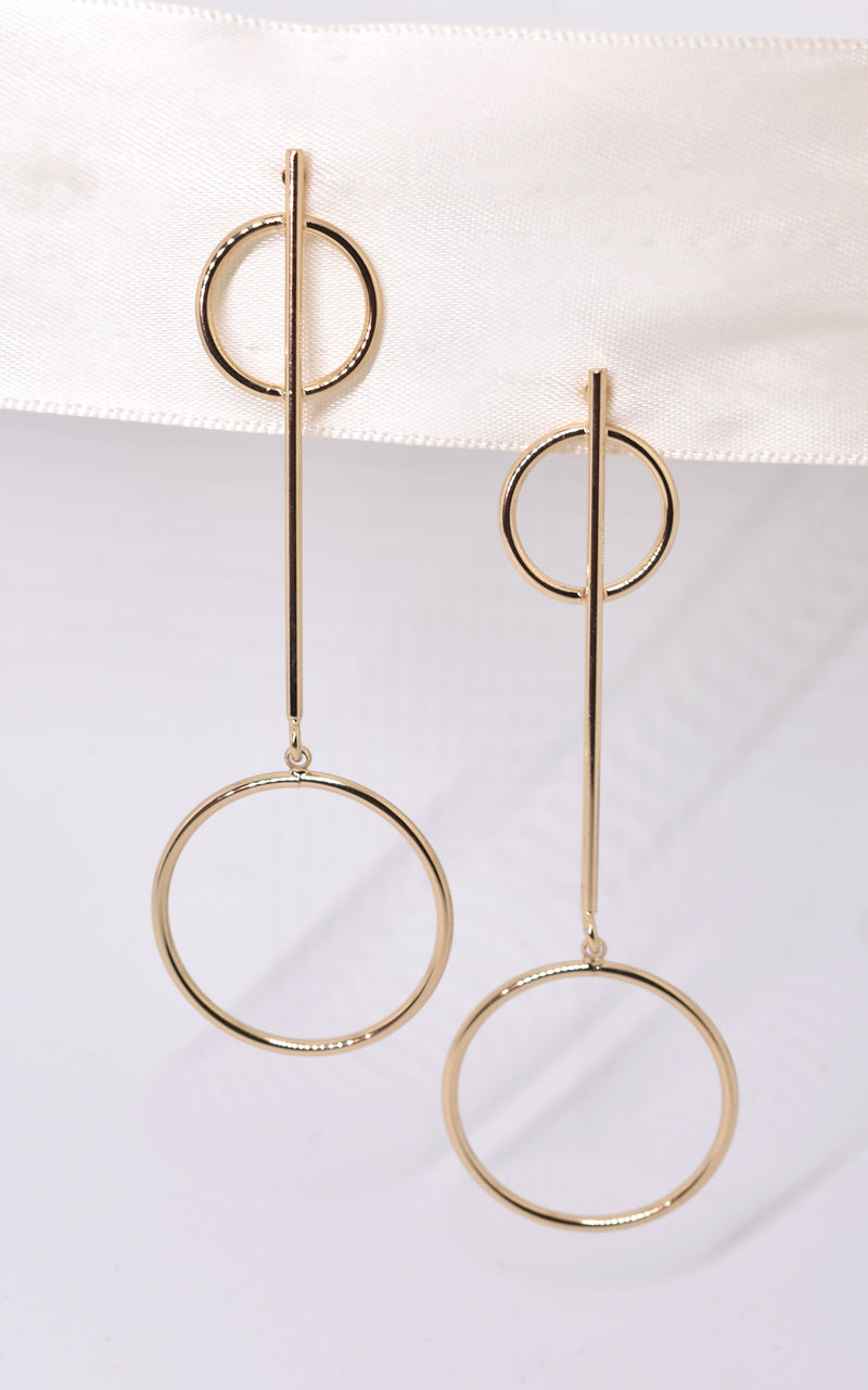 Shashi Khloe 18k Gold Plated Circle Dangle Earrings