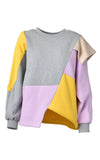 LIE Collection Asymmetrical Colorblock Sweatshirt Front