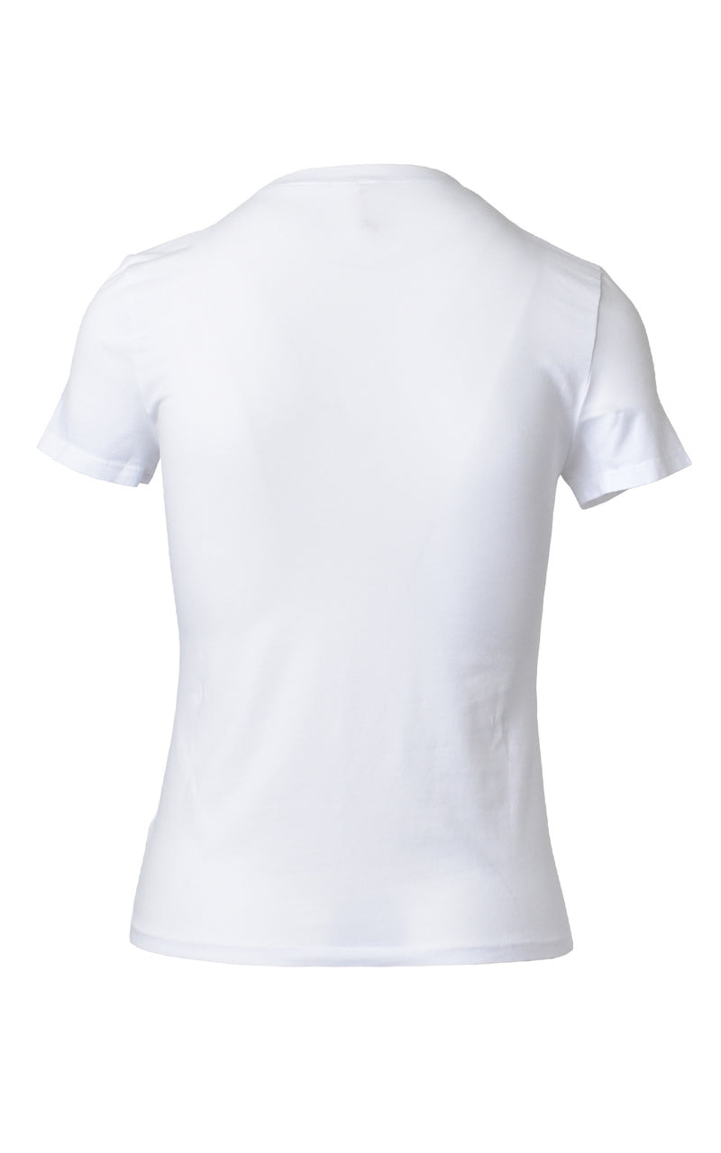 Lanston White Ruched Front T-Shirt