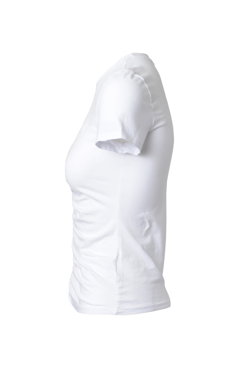 Lanston White Ruched Front T-Shirt