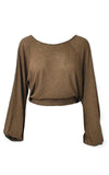 Tie Back Wrap Long Sleeve Top
