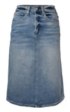 McGuire I Got You Babe Knee Length Denim Jean Skirt Cloud 9