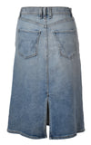 McGuire I Got You Babe Knee Length Denim Jean Skirt Cloud 9